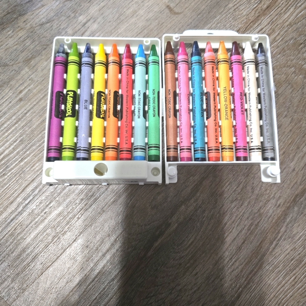 Playskool 1989 Vintage Crayon Case With Built In Sharpener NEW - Picture 3 of 3
